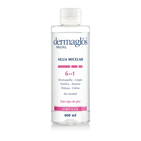 Dermaglos Facial Agua Miceral 6 En 1 Limpieza Ttp 400ml