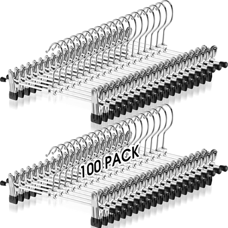 Kit X100 Percha Metálica Con Broches Ajustables Hogar Actual