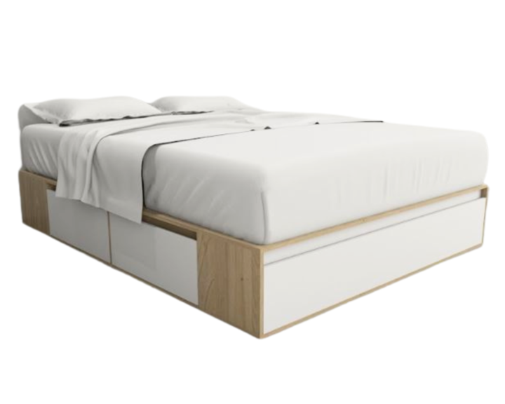 Base Cama Box Linea Minimal 1.60m 4 Cajones Con 1 Puerta 6443 Olmo/Everes Tables - Vista 2