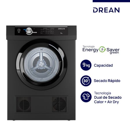 SECARROPAS POR CALOR DREAN SED090VGCL0 GRIS 9KG