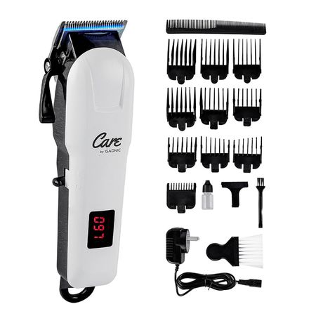Máquina de Cortar Pelo Care By Gadnic Inalámbrica Profesional 10 Peines Accesorios