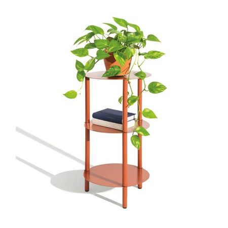 Mesita Auxiliar Iron 3 Pisos DS Home 77 x 36 cm Terracota