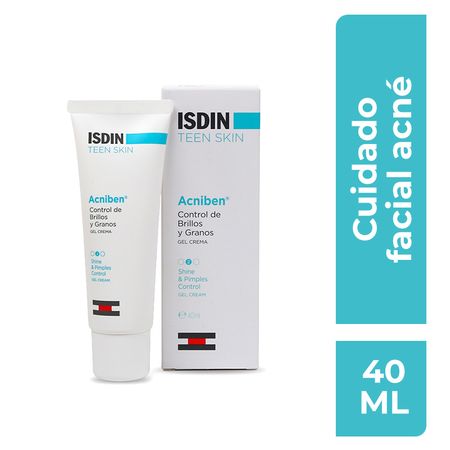 Gel Crema Isdin Acniben Control De Brillos Y Granos 40 Ml