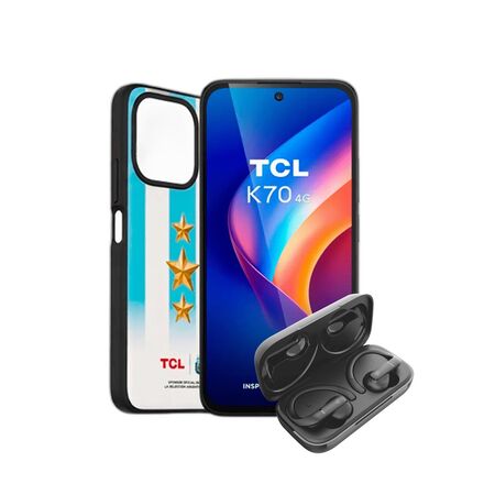 Combo TCL K70 12+128GB Midnight Black + Auriculares Hune TWS Haba