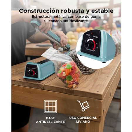 Selladora de Bolsas Gadnic S400 40cm c/ Regulador 8 Niveles Alta Potencia