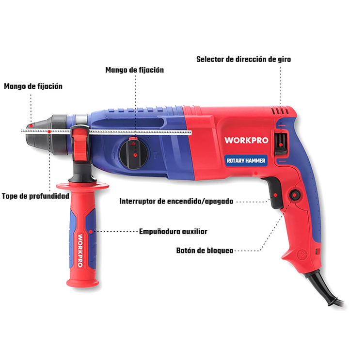 Martillo de Demolicion SDS-PLUS 26mm - WORKPRO - Vista 2