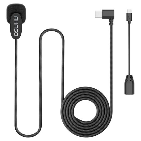 Micrófono Externo Akaso USB-C Cámara Acción Adaptador Micro USB