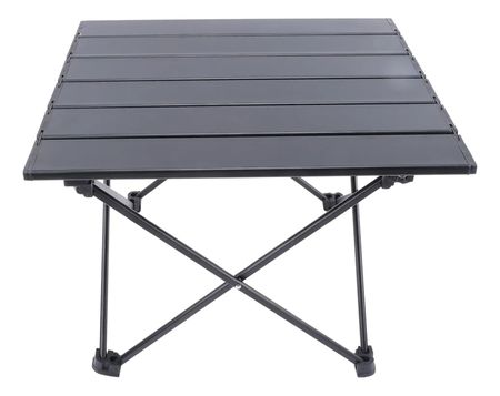Mesa Camping Plegable Kushiro 68x46x47 Alumino Negra C/bolso Negro