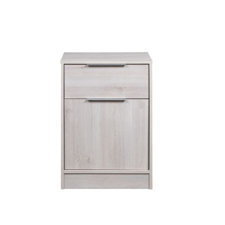 MESA DE LUZ MODERNA MURANO 1 CAJON 1 PUERTA PINO BLANCO 