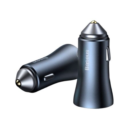 Cargador de Auto Baseus Golden Contactor Pro Dual USB-C 40W Chip Protección