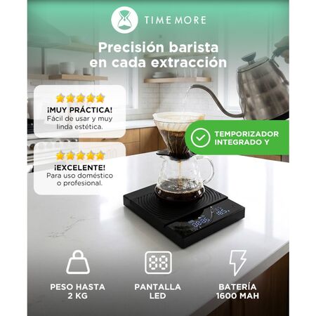 Balanza de Café Plus Timemore con temporizador 