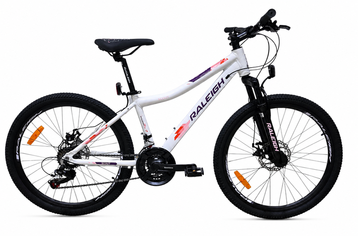 Bicicleta Raleigh SCOUT D - Blanco- Cuadro de aluminio - Frenos a disco - 21Vel. - Rodado 24" - Vista 1