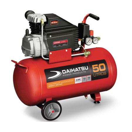 Compresor de aire 2hp 50litros - mando directo DAIHATSU