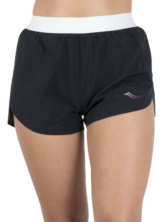 Short Saucony Endorphin Split Mujer Running Negro - Vista 3
