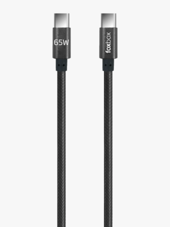 CABLE FOXBOX USB PRISM PRO TYPE-C A LIGHTNING, NEGRO, 2M (6981)