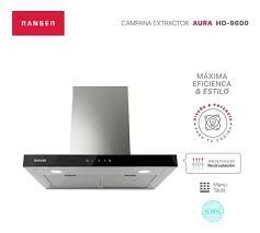 CAMPANA RANSER AURA HO-9600 INOX FTE+NEGRO 230W 3 VEL - 4609847