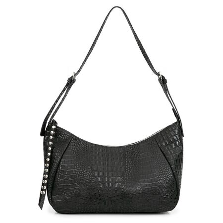 CARTERA BRUNA NEGRA CROCO