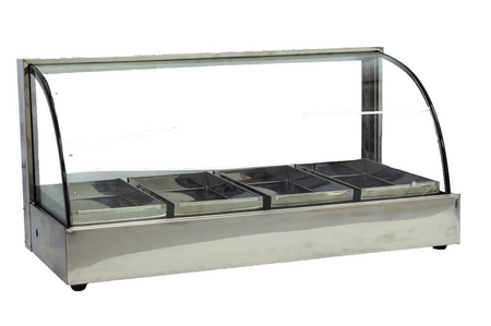 Vitrina Exhibidora Para Platos Calientes 4 Bandejas Calabro