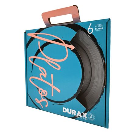 Set Durax 6 Platos Playos Milano Transparente