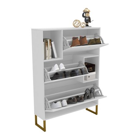 Zapatero Botinero Organizador 3 Puertas MDF Melamina Mix