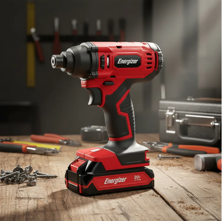 Atornillador De Impacto Electrico Ezlid14-120/k Energizer Rojo