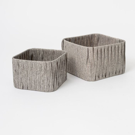 SET X 2 CANASTOS TRENZA GRIS ETXE (ETXE 492 GRIS)