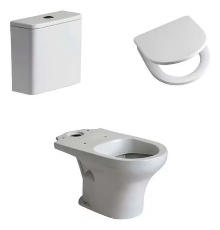 Combo De Baño Inodoro Largo Depósito Y Asiento Veneto Ferrum