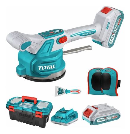 Ventosa Vibradora Inalambrica 60kg Total Ttvli20018 20v Kit