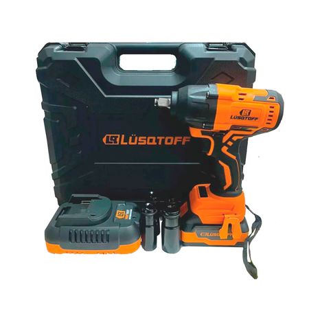 Llave De Impacto Inalámbrica Lusqtoff 600Nm +Maletín Con Kit