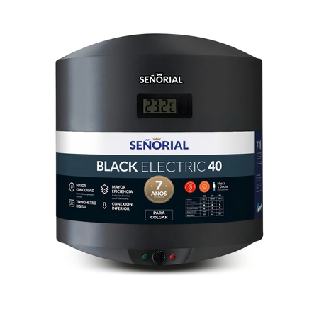 termotanque señorial electrico 40 litros black