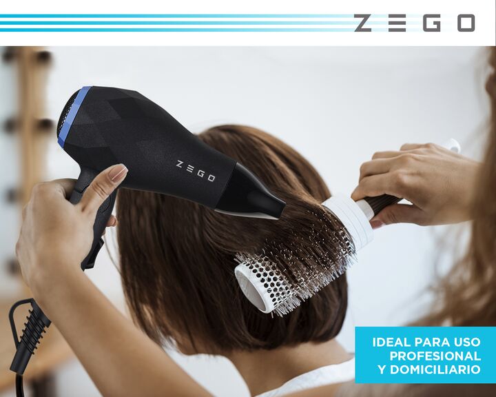 Secador De Pelo Zego Plegable Portatil Chico De Viaje 1000w Color Zbs1000 Negro - Vista 4