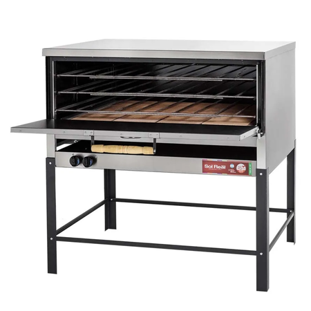 Horno Pizzero Sol Real 18 Moldes Acero Inoxidable 179