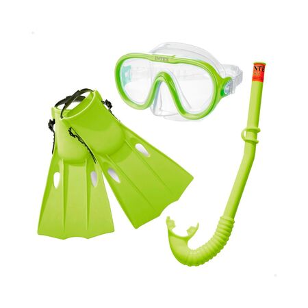 Mascara de Buceo Set C/Snorkel+Patas de Rana Intex