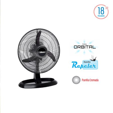 Ventilador Turbo Orbital Liliana 18" Parrilla Cromado Votr18
