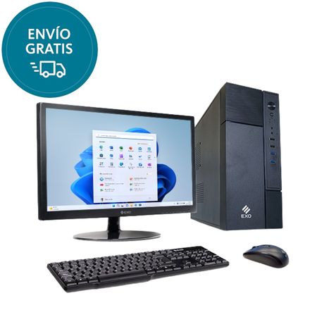 PC Intel I5-9400 8GB Ssd 256GB Wifi W11 + 18" Color Negro EXO 