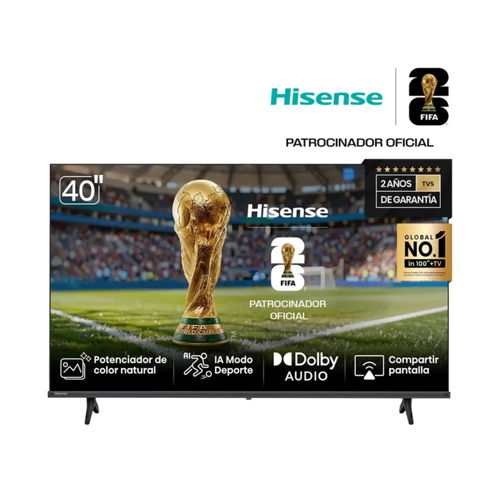 smart tv hisense pantalla 40 pulgadas 40a42k full hd - Vista 1