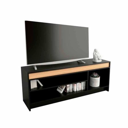 MESA TV ABIERTA 1,35m Negro Olmo 1150