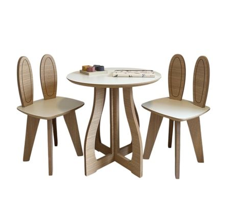 Combo Mesa Flora + 2 Sillas Conejo