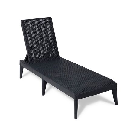 Reposera Toomax Numana 60.8x80x168cm Ratan Negro 26240/6