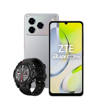 Combo ZTE A56 Pro 4+128GB Grey + Smartwatch Dekkin AMOLED GPS