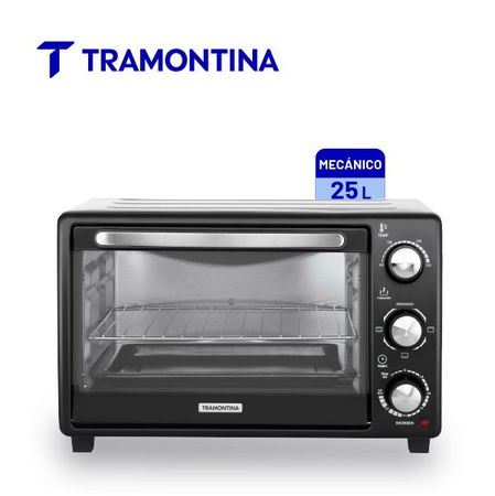 Horno Eléctrico Tramontina Glass Cook Negro 25L