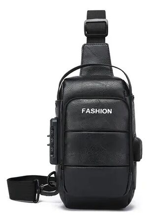 Mochila Cruzada Moto Runbag Anti Robo Negro