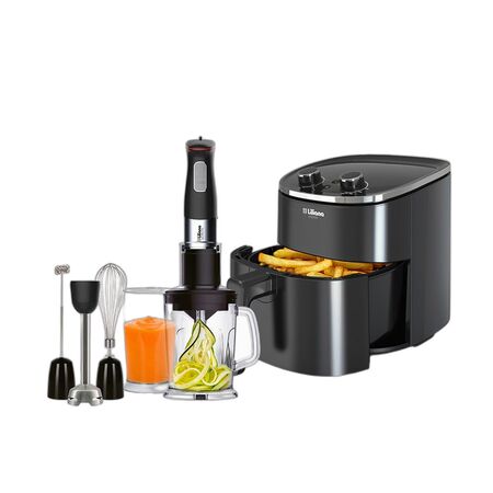 Combo Freidora Liliana Sin Aceite 3,7L 1400W + Procesadora Spiramix 1300W