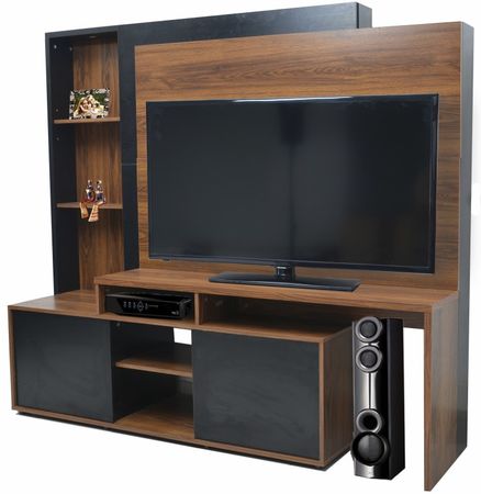 Centro Tv Platinum 558 Negro Roble Antiguo