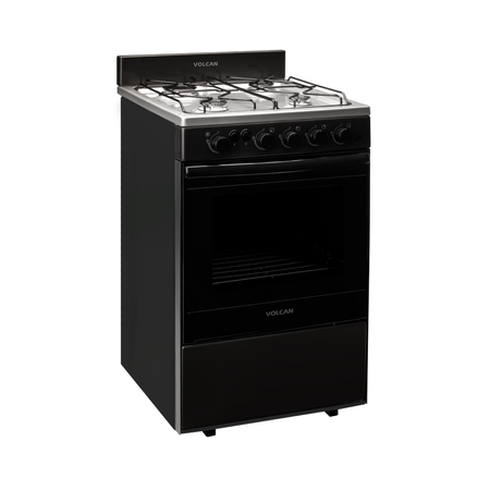 Cocina Volcan Grafito Acero 87665vm 55cm Luz Y Encendido Color Negro
