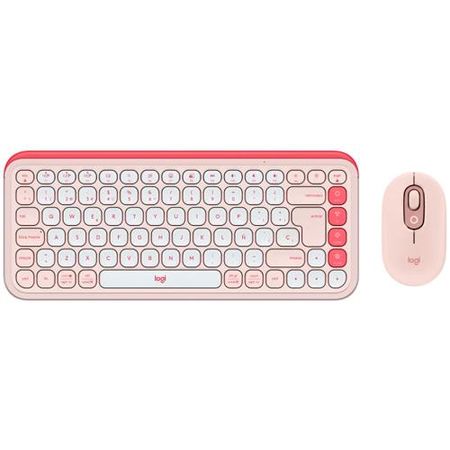 Teclado y Mouse Logitech Pop iCON Rose Wireless