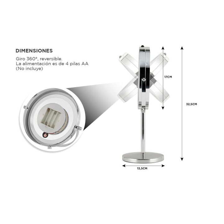 Espejo para Maquillaje Gadnic Led GMD710 7X/1X - Vista 5