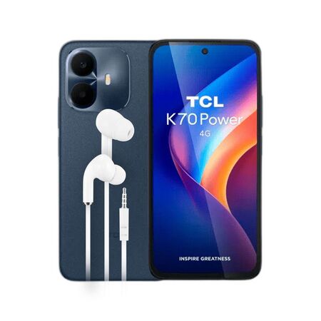 Combo TCL K70 Power 4+256GB Nebula Blue + Auriculares Dekkin