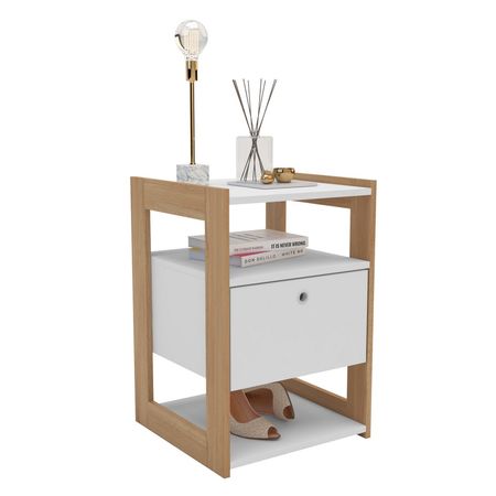 Mesa de Luz con Cajon y 2 Repisas MDP 15mm Mix Match