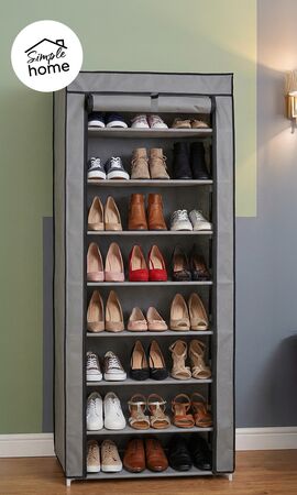 Organizador De Zapatos Botineros Botas  de tela con 9 estantes y funda